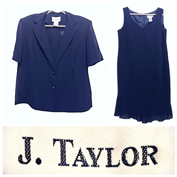 DONATED Suit-Chiffon, Sleeveless/Lined Dress w/Jac - Picture 2 of 7